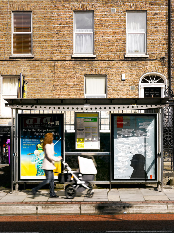 TRavelogue poster at Dublin Bus Stop